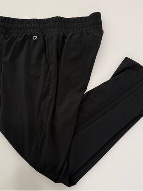 Black Performance Jogger Pants with Reflective 'a' Logo